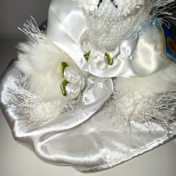 Vintage GANZ Webkinz White Dog Poodle Bride Dress Veil with Original Tag - Picture 4 of 7